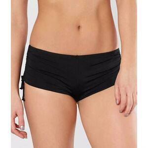 NWT Womens Buckle Hobie Hot Pants Ruched Cinch Sides Blwck Bikini Bottom  - Sz M